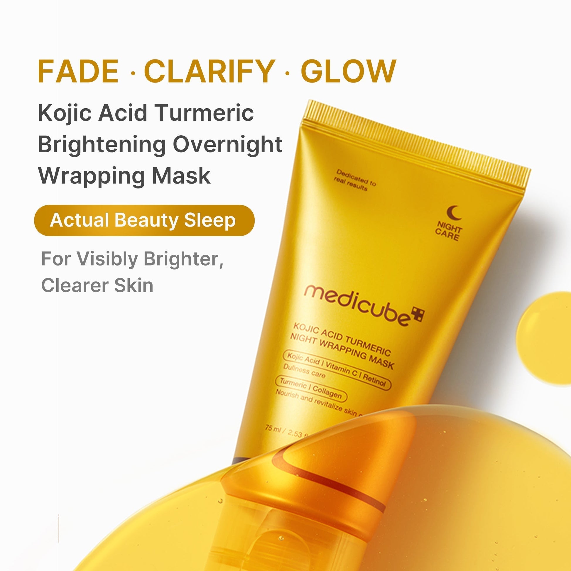 Masque enveloppant de nuit au curcuma à l'acide kojique