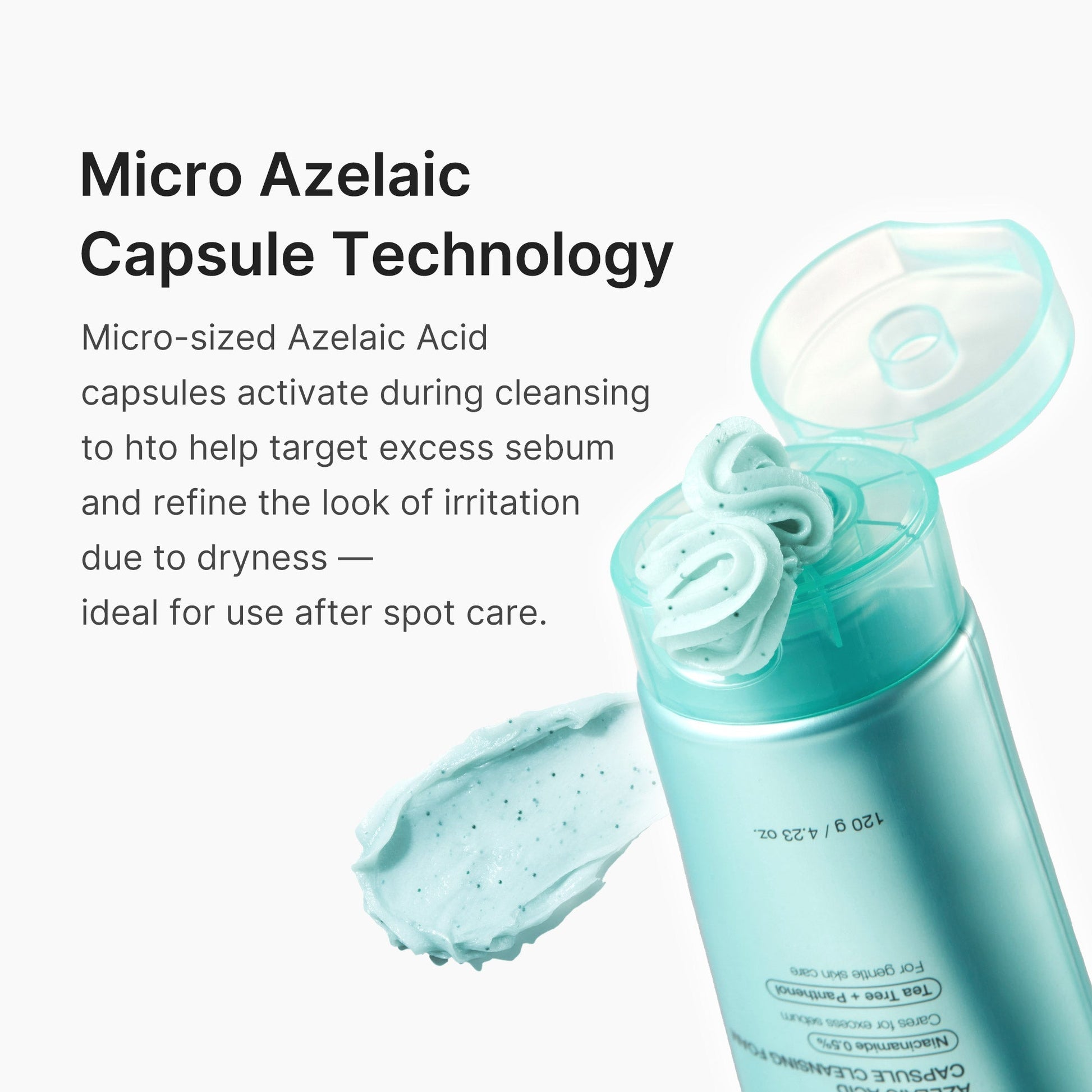 Mousse nettoyante à l'acide succinique rouge