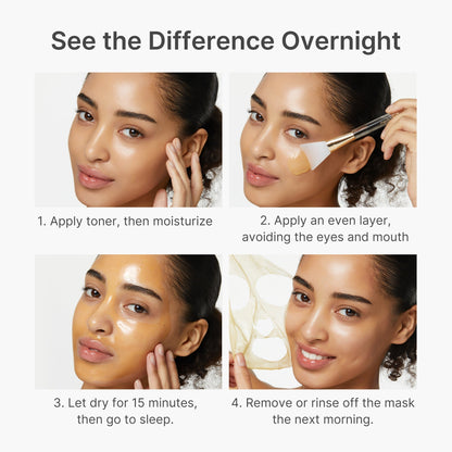 Masque enveloppant de nuit au curcuma à l'acide kojique